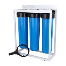 Triple Stage Whole House Water Filtration System - 3 Stage 20Inch Big Blue Filtration Unit - Big Blue Filter Systems Triple Stage Whole House Water Filtration System - 3 Stage 20Inch Big Blue Filtration Unit - Big Blue Filter Systems